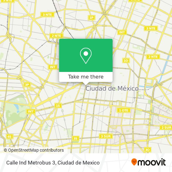 Calle Ind Metrobus 3 map