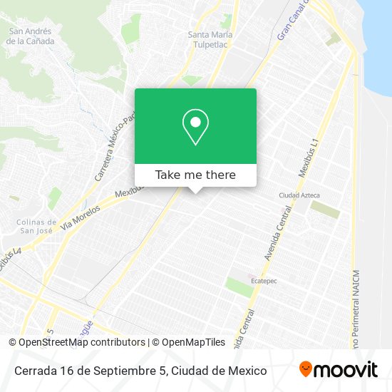 Mapa de Cerrada 16 de Septiembre 5