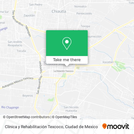 Clínica y Rehabilitación Texcoco map