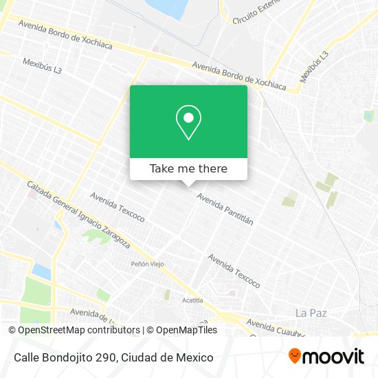 Mapa de Calle Bondojito 290