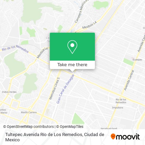 Tultepec Avenida Río de Los Remedios map