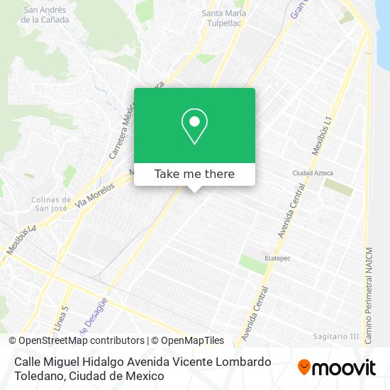 Calle Miguel Hidalgo Avenida Vicente Lombardo Toledano map