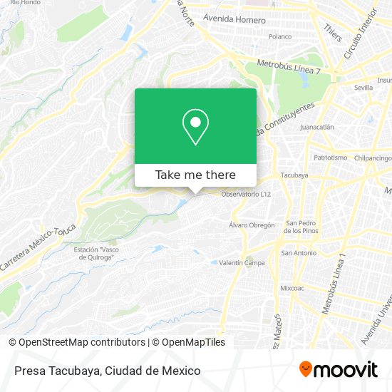 Presa Tacubaya map