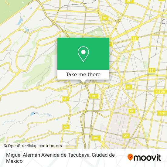 Miguel Alemán Avenida de Tacubaya map