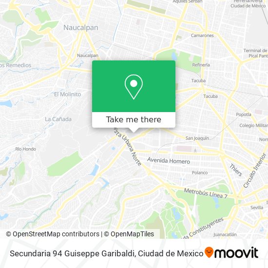 Mapa de Secundaria 94 Guiseppe Garibaldi