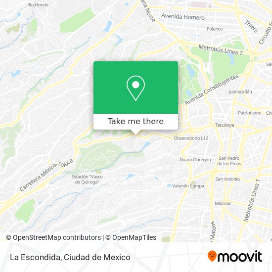 Mapa de La Escondida