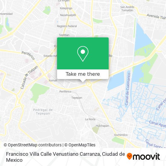 Mapa de Francisco Villa Calle Venustiano Carranza