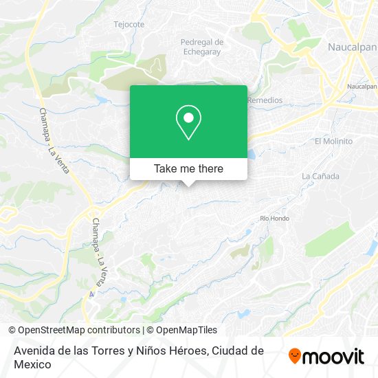 Avenida de las Torres y Niños Héroes map