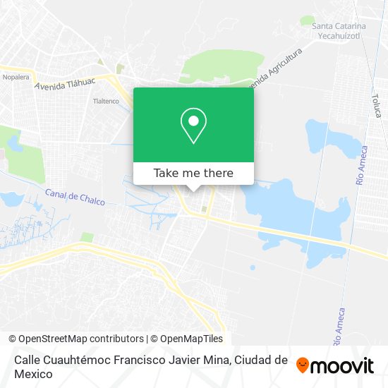 Mapa de Calle Cuauhtémoc Francisco Javier Mina