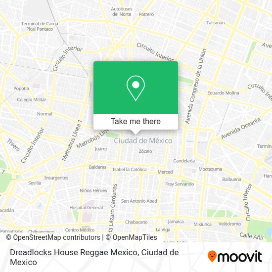 Dreadlocks House Reggae Mexico map
