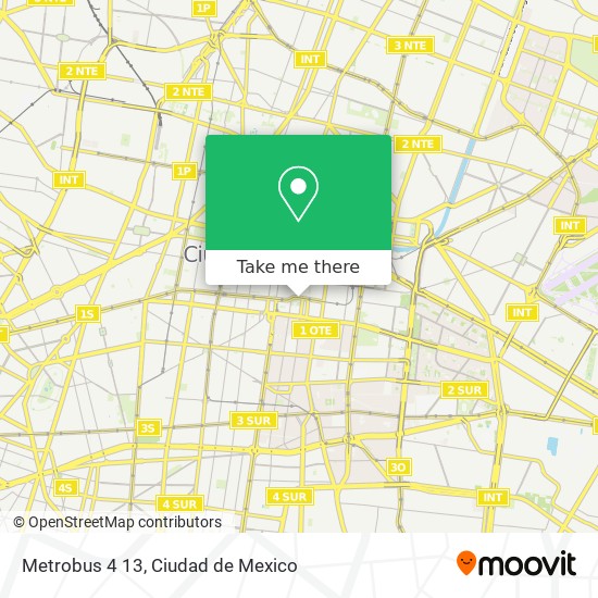 Mapa de Metrobus 4 13