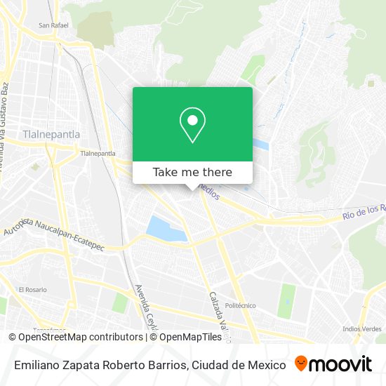 Emiliano Zapata Roberto Barrios map