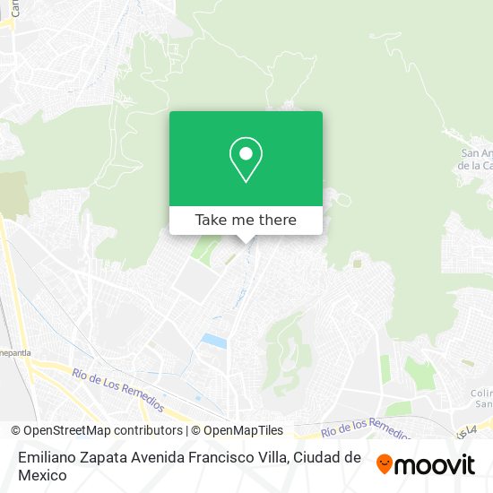 Emiliano Zapata Avenida Francisco Villa map