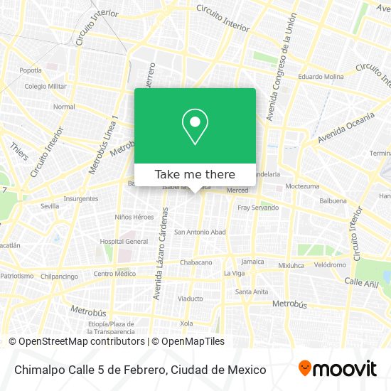 Chimalpo Calle 5 de Febrero map