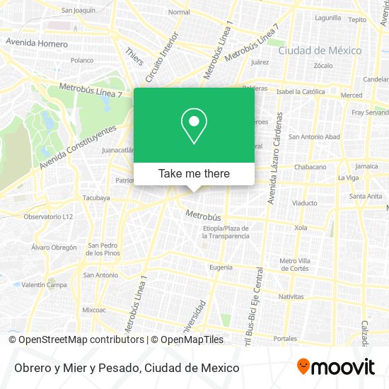 Obrero y Mier y Pesado map