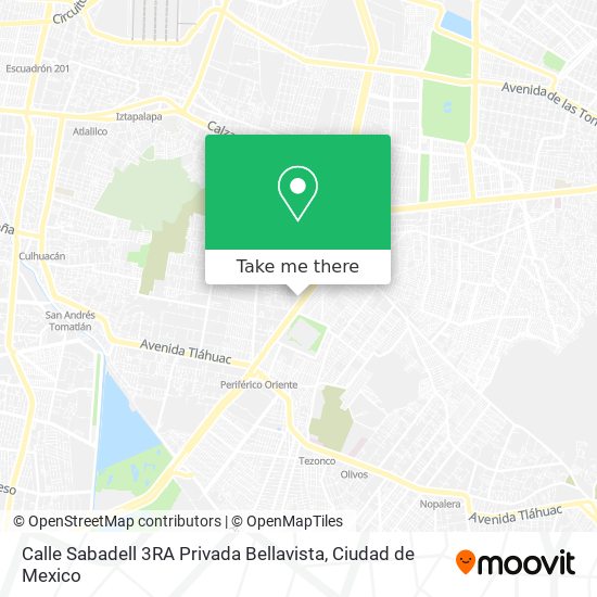 Mapa de Calle Sabadell 3RA Privada Bellavista