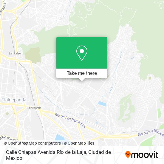 Mapa de Calle Chiapas Avenida Río de la Laja