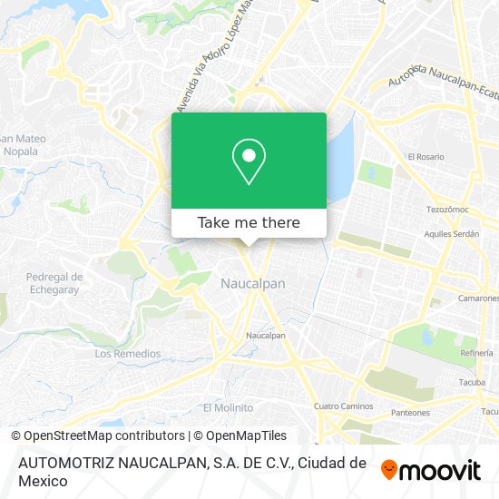 Mapa de AUTOMOTRIZ NAUCALPAN, S.A. DE C.V.