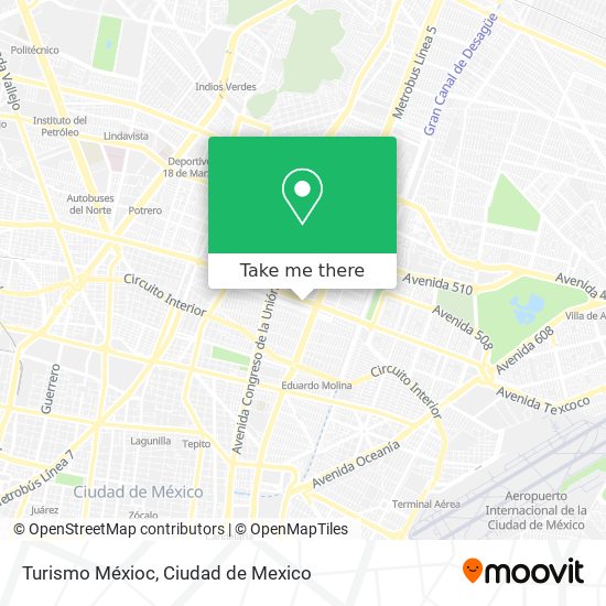 Turismo Méxioc map