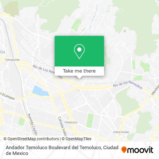 Mapa de Andador Temoluco Boulevard del Temoluco