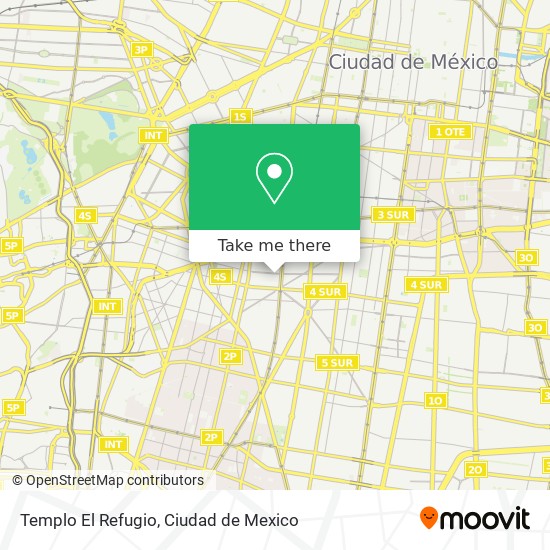 Templo El Refugio map