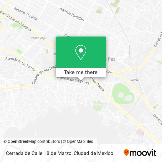 Mapa de Cerrada de Calle 18 de Marzo