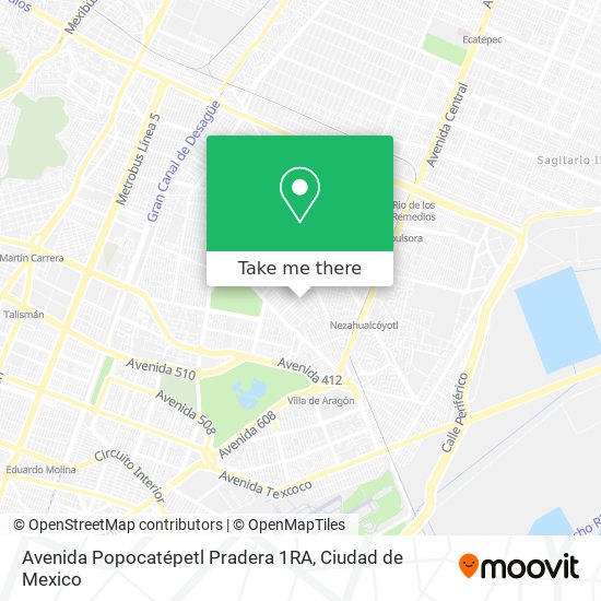 Mapa de Avenida Popocatépetl Pradera 1RA