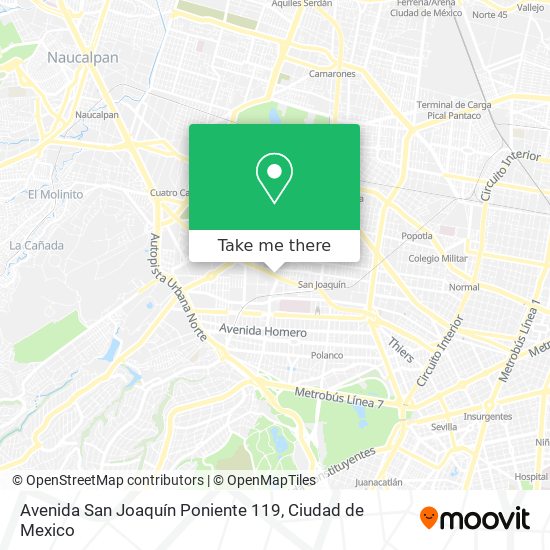 Avenida San Joaquín Poniente 119 map