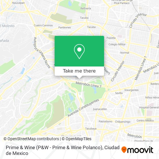 Prime & Wine (P&W - Prime & Wine Polanco) map