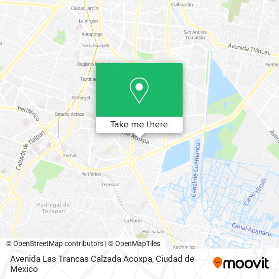 Mapa de Avenida Las Trancas Calzada Acoxpa
