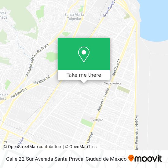 Mapa de Calle 22 Sur Avenida Santa Prisca