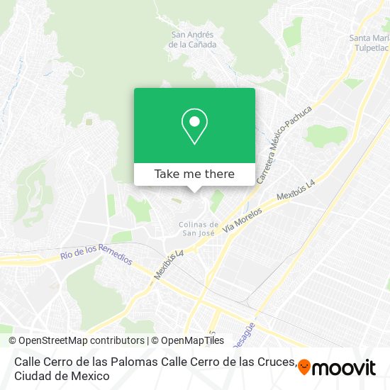 Mapa de Calle Cerro de las Palomas Calle Cerro de las Cruces