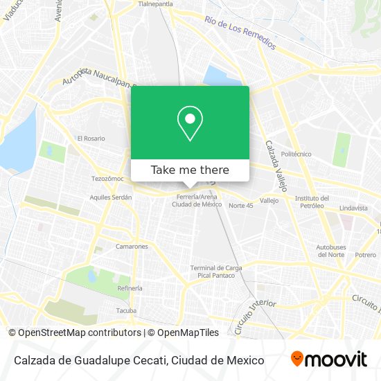 Calzada de Guadalupe Cecati map