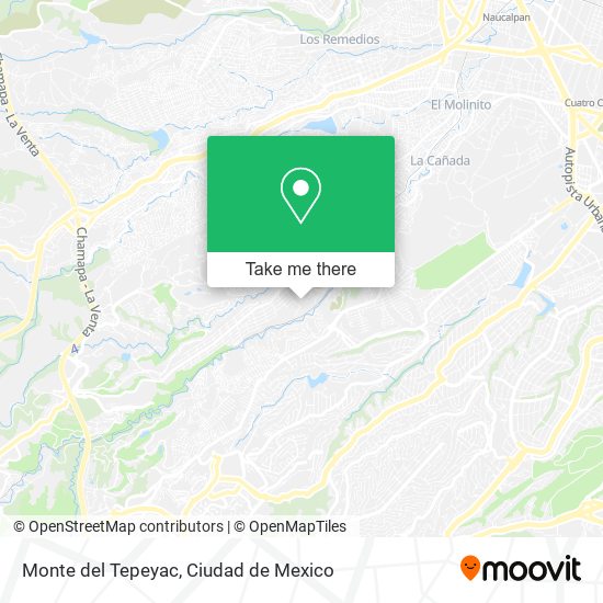 Monte del Tepeyac map