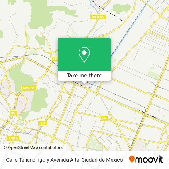 Mapa de Calle Tenancingo y Avenida Alta