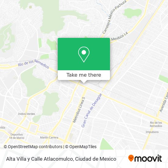 Alta Villa y Calle Atlacomulco map