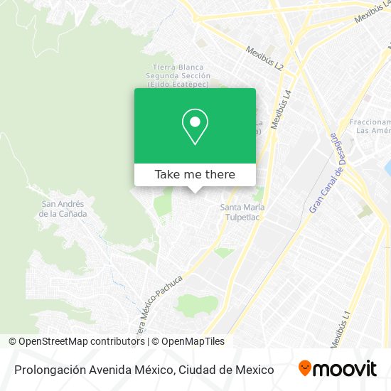 Prolongación Avenida México map