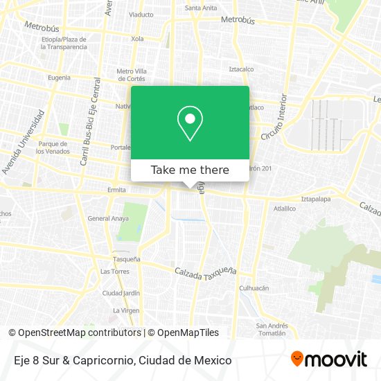 Eje 8 Sur & Capricornio map