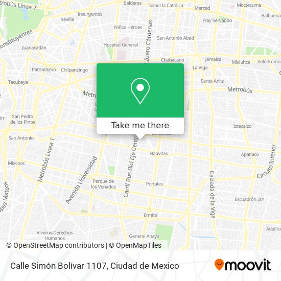 Calle Simón Bolívar 1107 map