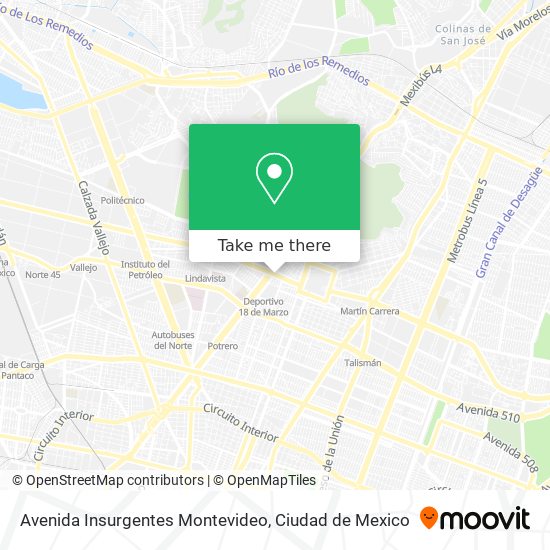Avenida Insurgentes Montevideo map