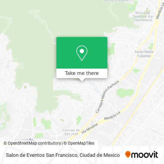 Salon de Eventos San Francisco map