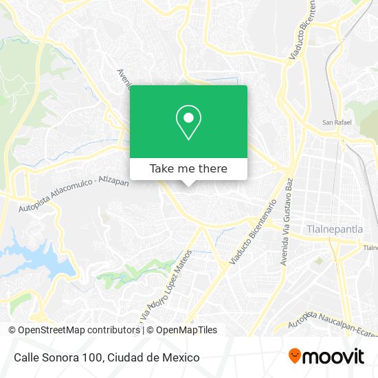 Calle Sonora 100 map