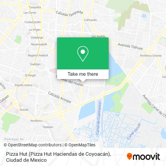 Pizza Hut (Pizza Hut Haciendas de Coyoacán) map