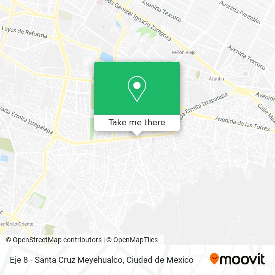 Eje 8 - Santa Cruz Meyehualco map