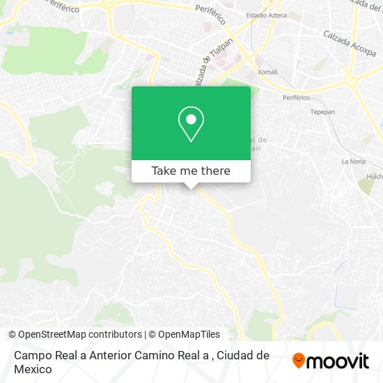 Campo Real a Anterior Camino Real a map