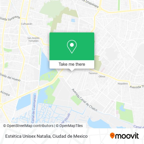 Mapa de Estética Unisex Natalia