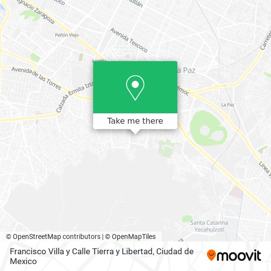 Francisco Villa y Calle Tierra y Libertad map