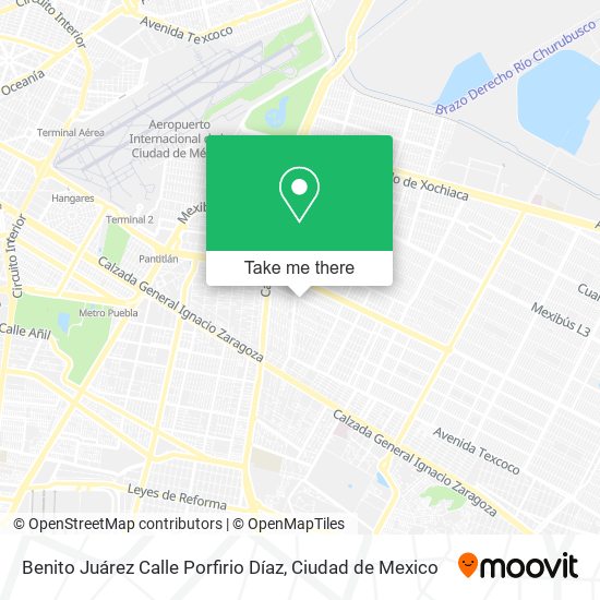 Benito Juárez Calle Porfirio Díaz map