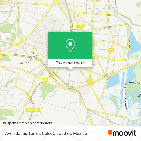 Avenida las Torres Colo map