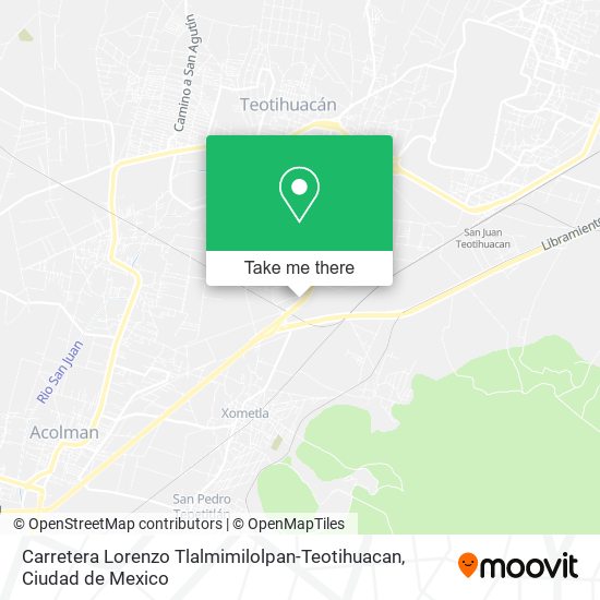 Carretera Lorenzo Tlalmimilolpan-Teotihuacan map